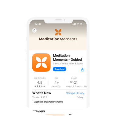 The Meditation Moments app in the App store